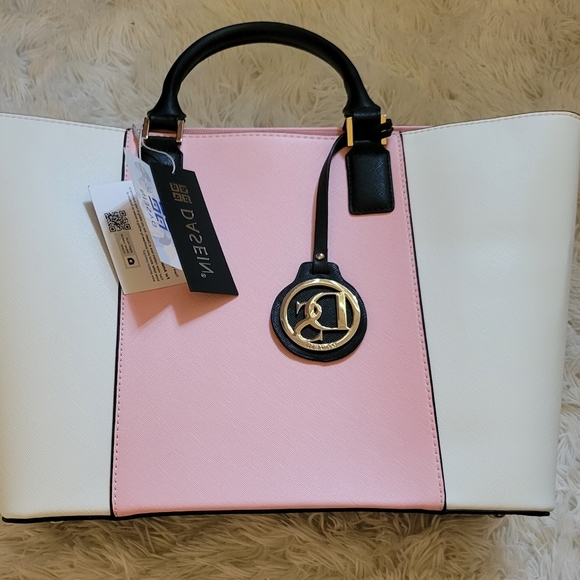 Dasein Handbags - Ladies pink and white purse